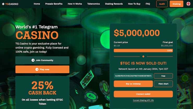 TG. Casino homepage - the best new casinos