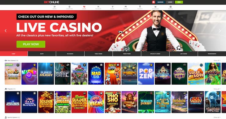 BetOnline casino accepts credit card payments