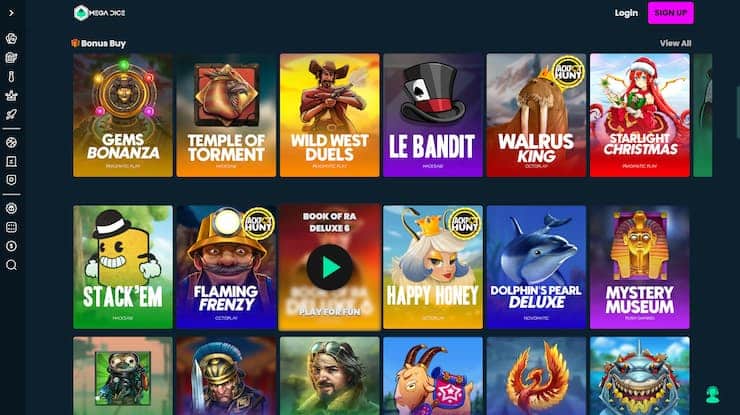 Mega Dice homepage - the best new casinos