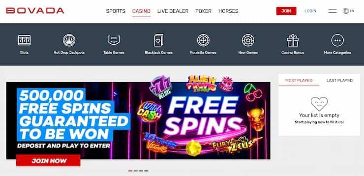 Bovada casino accepts credit cards