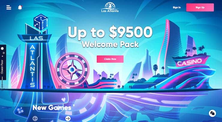 Las Atlantis homepage - safest online casinos