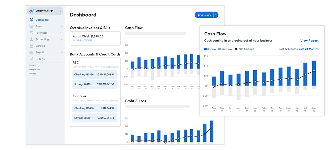 Wave Accounting Software User Interface