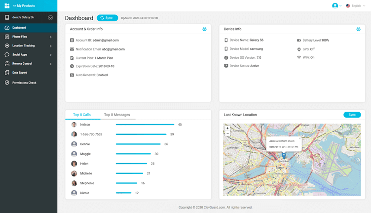 ClevGuard Dashboard