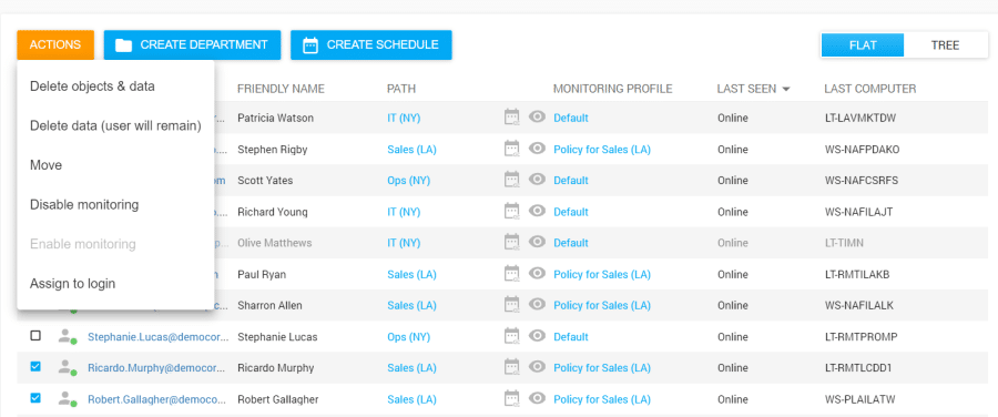 Insight into Controlio's interface