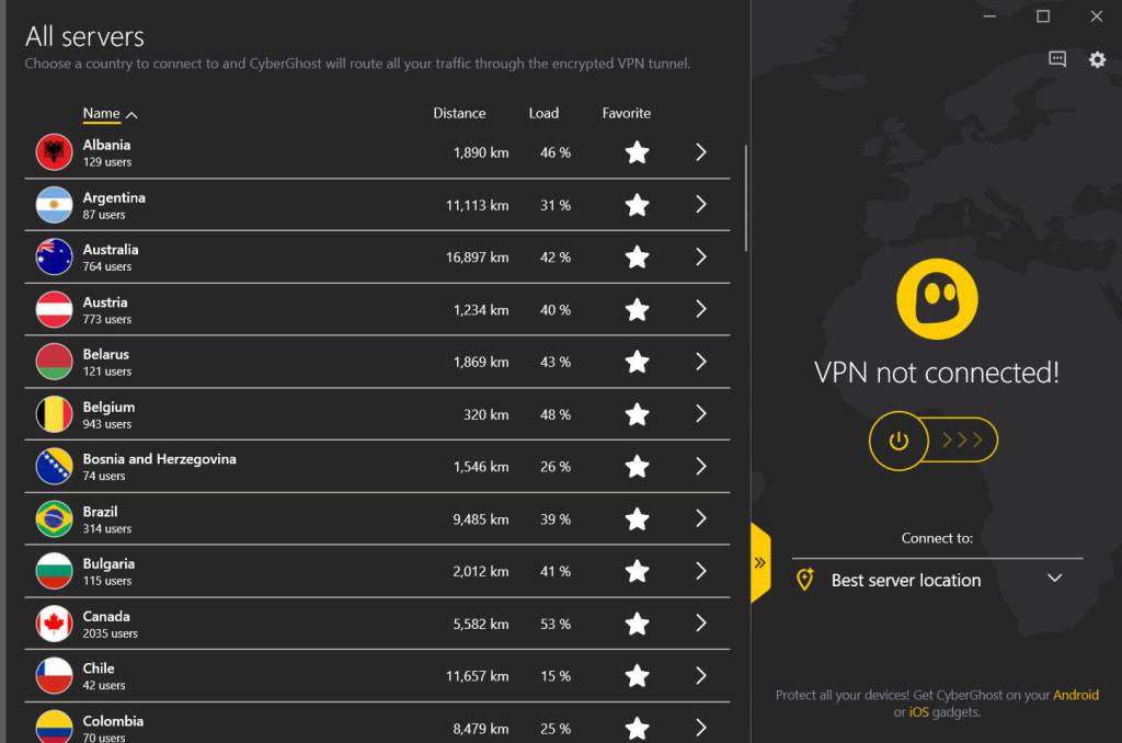 CyberGhost, a leading VPN for Australia