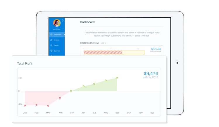 FreshBooks Mac Accounting Software Dashboard