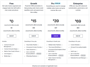 Freshsales pricing