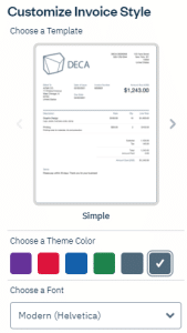 FreshBooks invoice