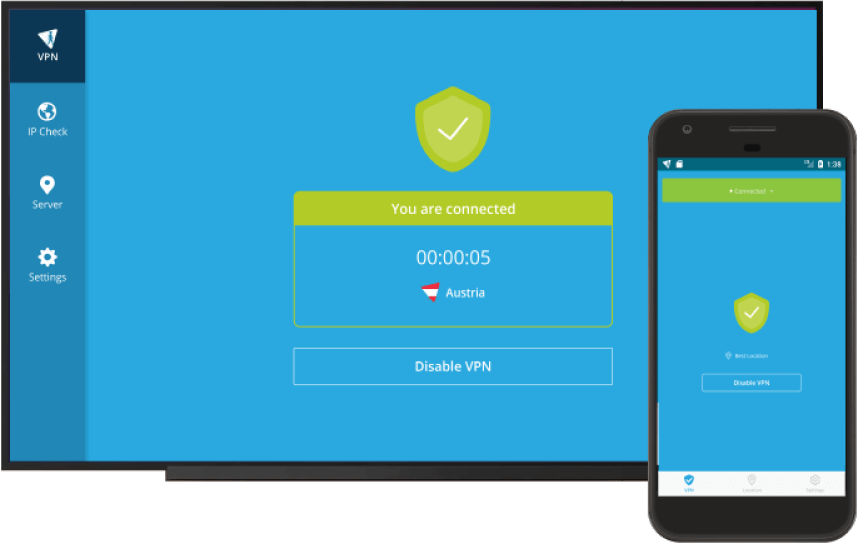 Hide.me VPN User interface