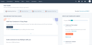 HubSpot dashboard overview