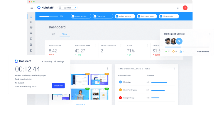 Hubstaff's employee tracking software