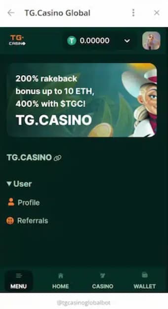 Sign up to TG.Casino