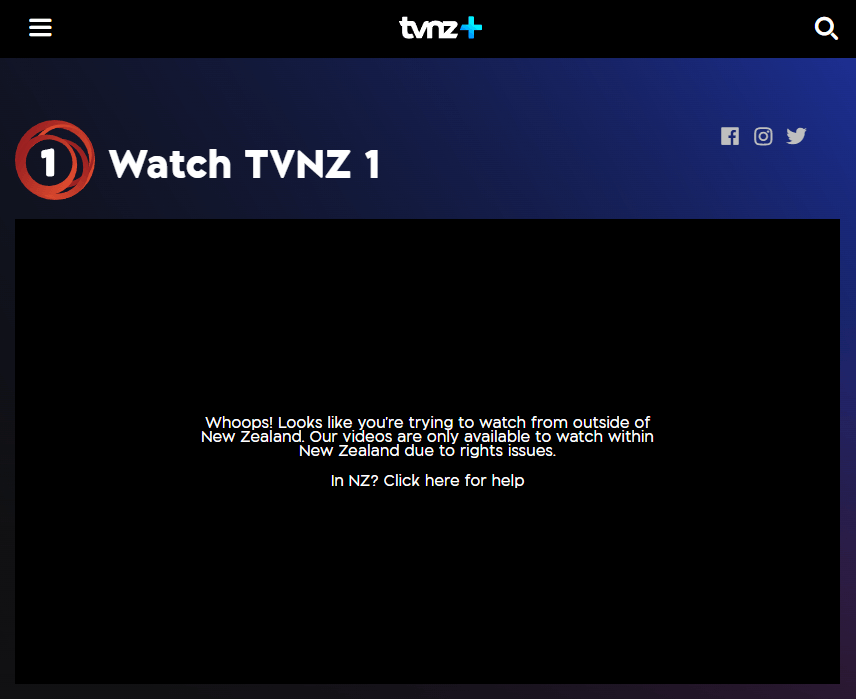 TVNZ’s live streams are blocked to viewers outside of NZ