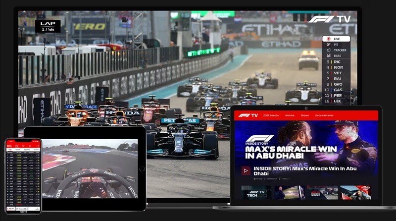 F1 TV Interface