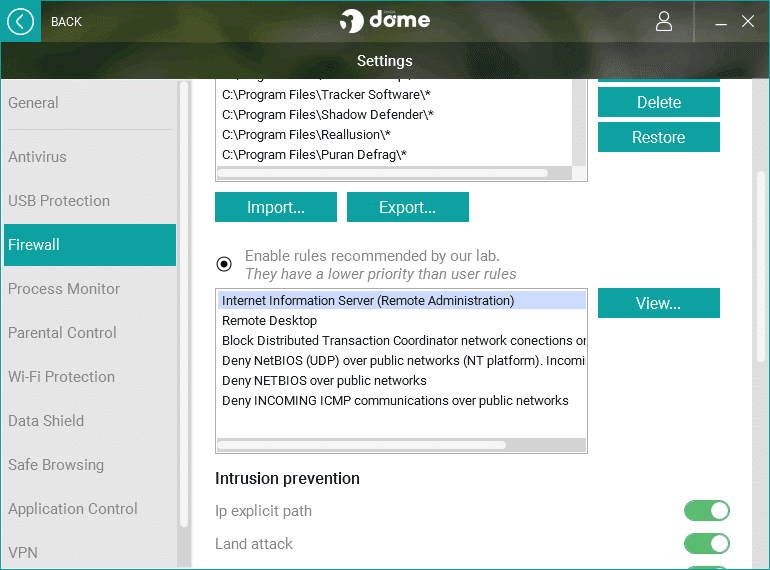 Panda Security’s application interface