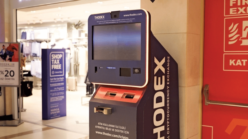 A Thodex-owned crypto ATM in Turkey