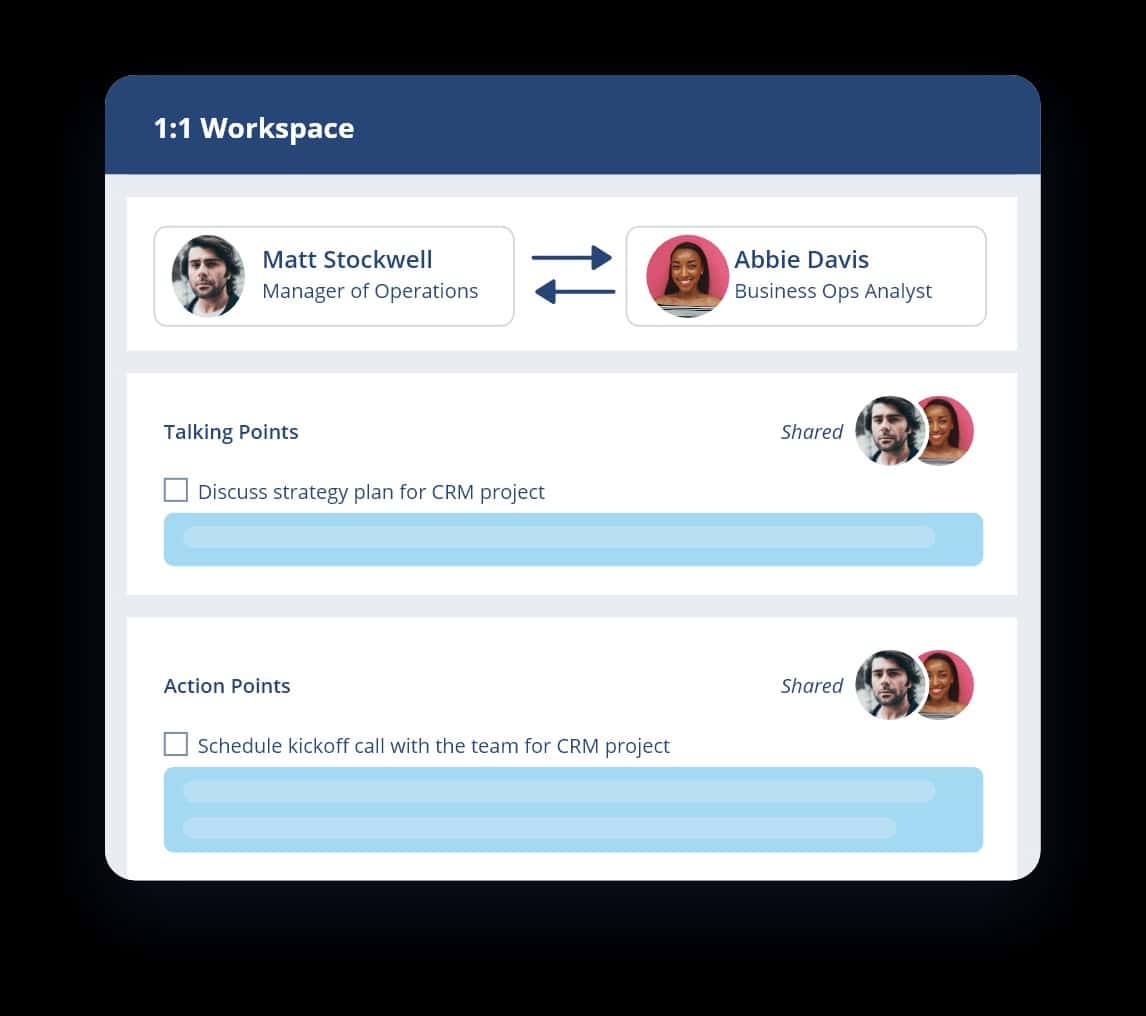 Managers can engage with team members using ClearCompany