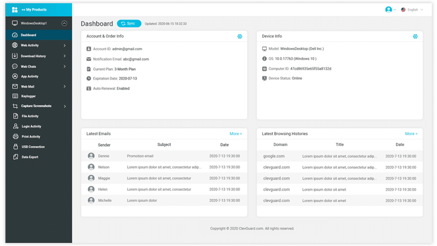 A view of Monivisor, ClevGuard’s monitoring software