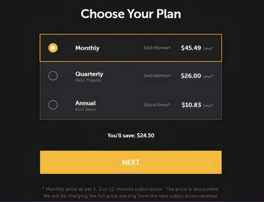 Spynger pricing plans