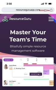 ResourceGuru mobile site