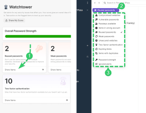 Watchtower sorting feature