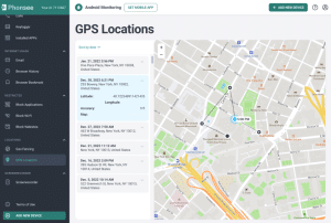 Phonsee has an advanced geofencing feature for GPS tracking