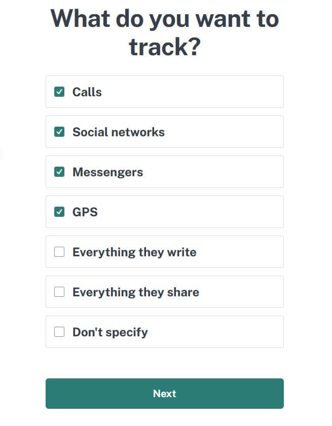 Screenshot of Phonsee registration process