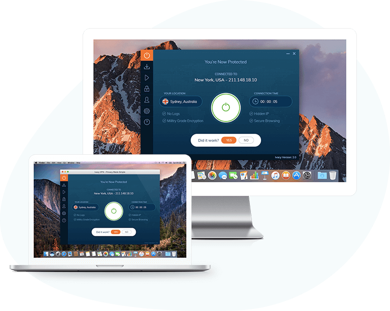 Ivacy VPN User Interface