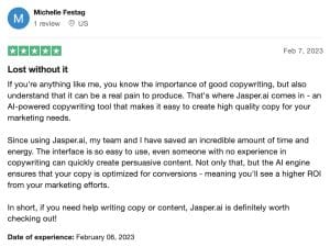 JasperAI Review Trustpilot