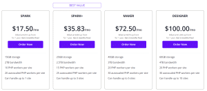 Liquid web pricing