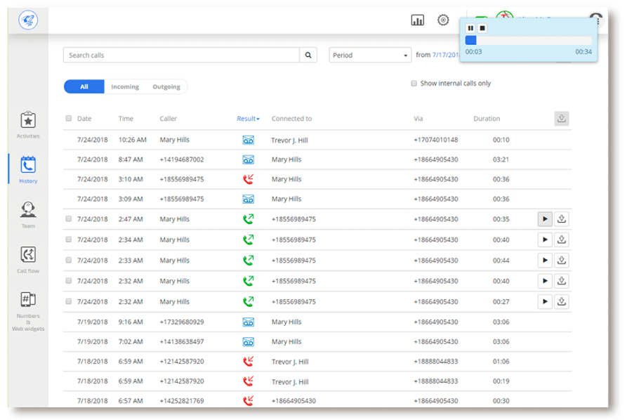 MightyCall Call Record | VoIP for small business