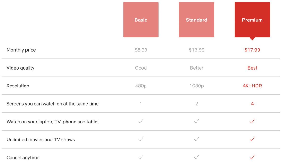 Netflix Subscription Cost