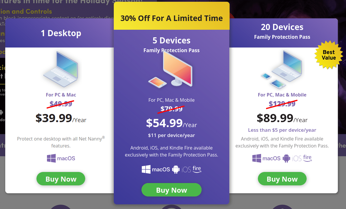 netnanny pricing plans