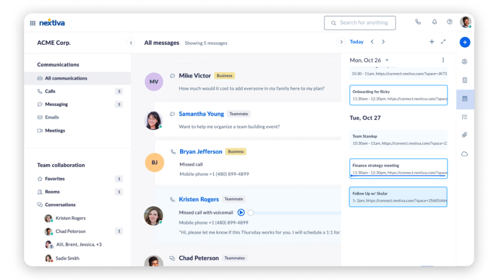 Nextiva Interface | Best Business VoIP Australia