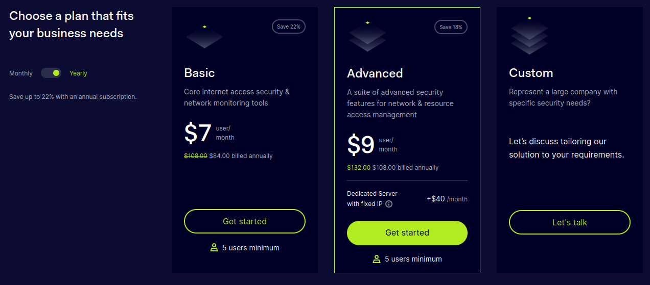 nordlayer pricing plan