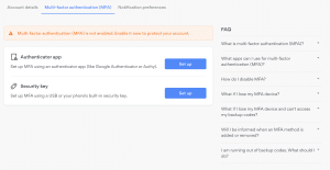 NordPass Multi-factor authentication