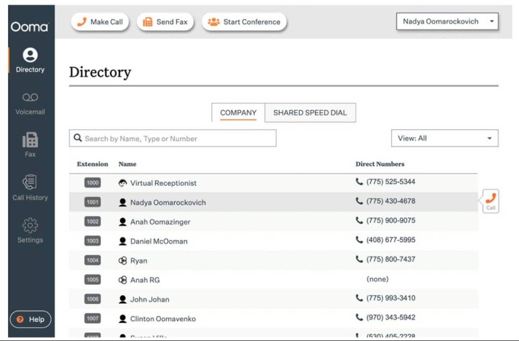 Ooma directory | VoIP for small business