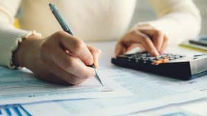 An accountant preparing a financial statement