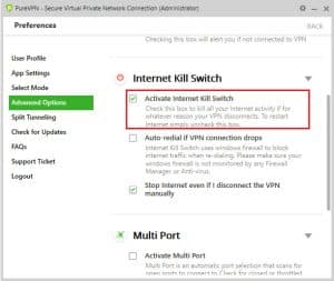 PureVPN Kill Switch