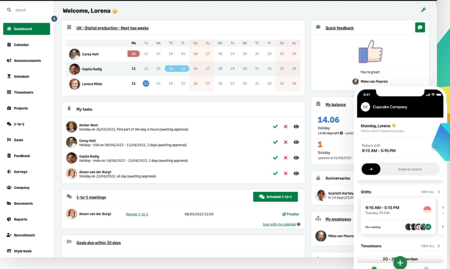 Sage HR Dashboard