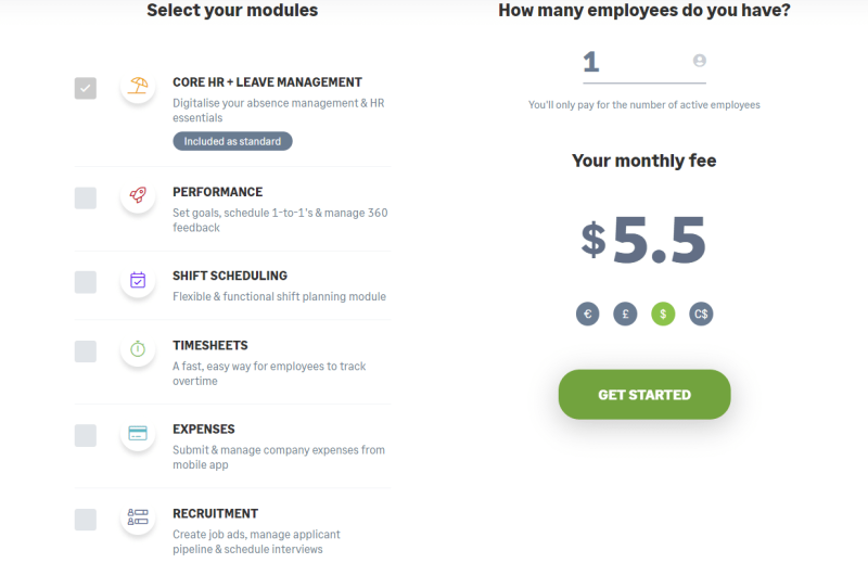 Sage HR Pricing