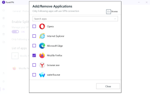 PureVPN Split Tunneling