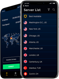 strongvpn iphone interface