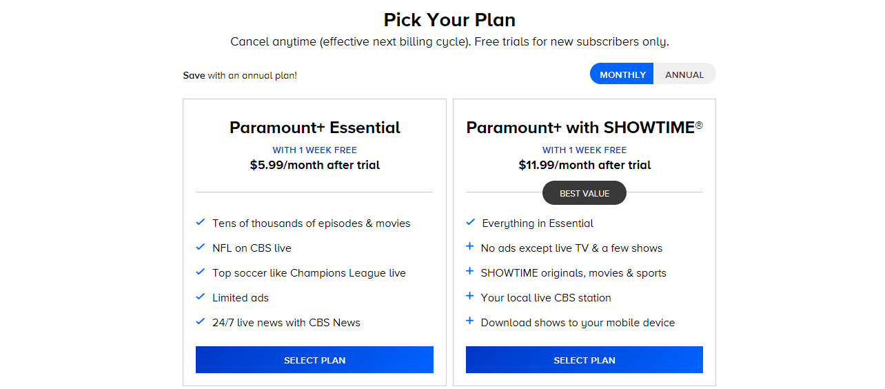 Subscription Plans and Pricing