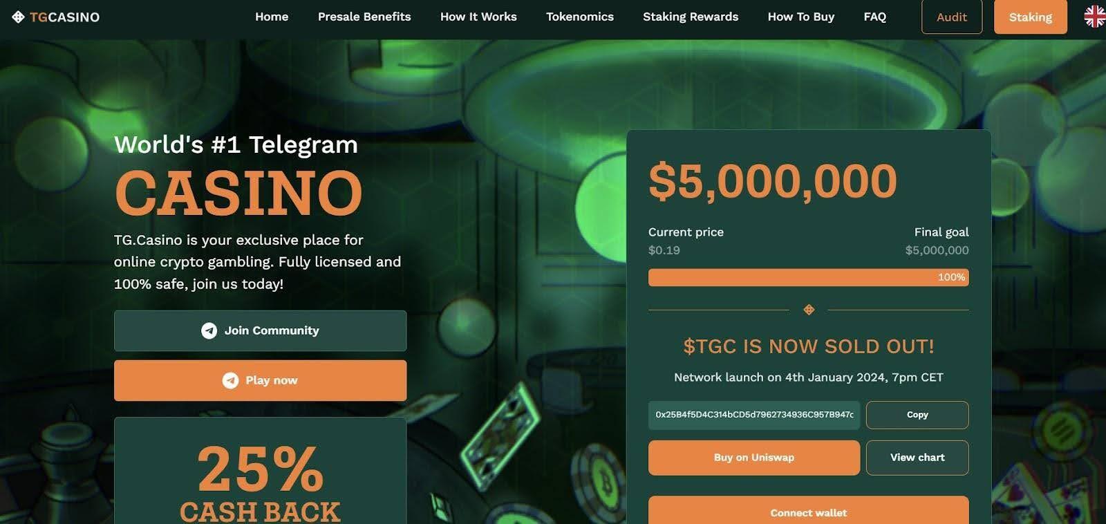 TGCasino start page