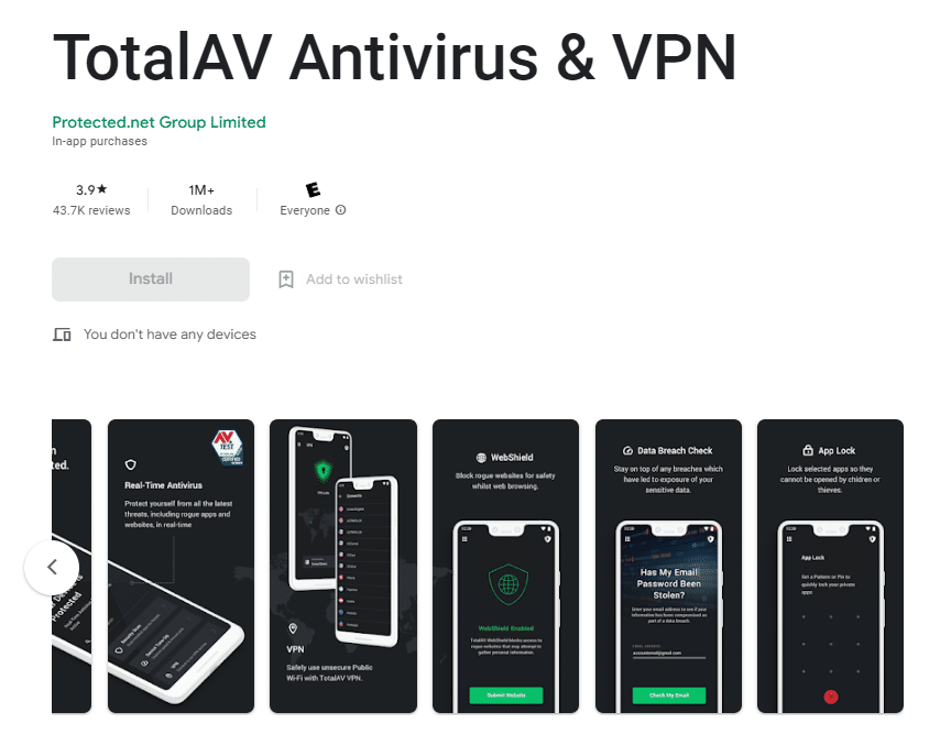 TotalAV on Play Store