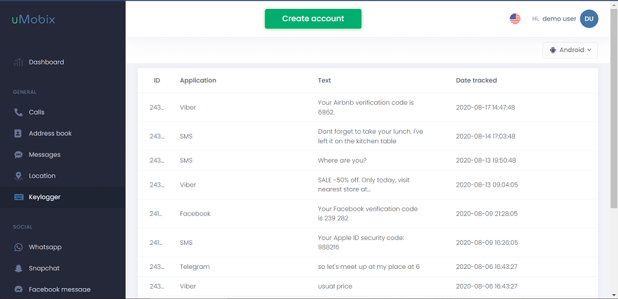 Umobix Dashboard