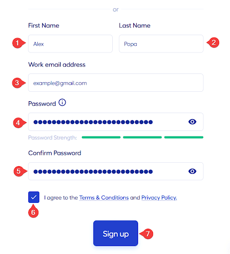 Multiplier’s account creation process