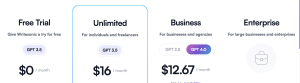 Writesonic Pricing