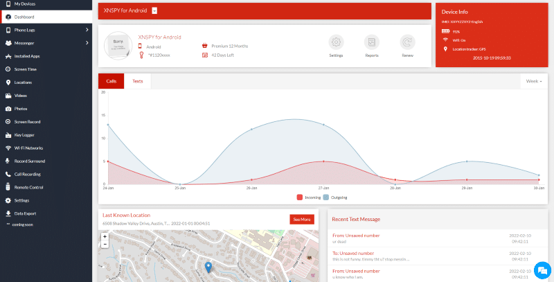 xnspy review dashboard